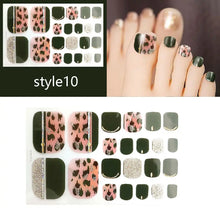 Toe nail stickers 22 tips sheet self-adhesive fresh style