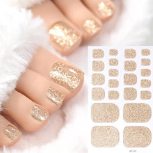 toe nail wraps – glitter self-adhesive full cover nail decals shiny finish