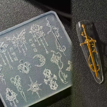 Silicone nail art mold 3D relief flowers and bow tie template