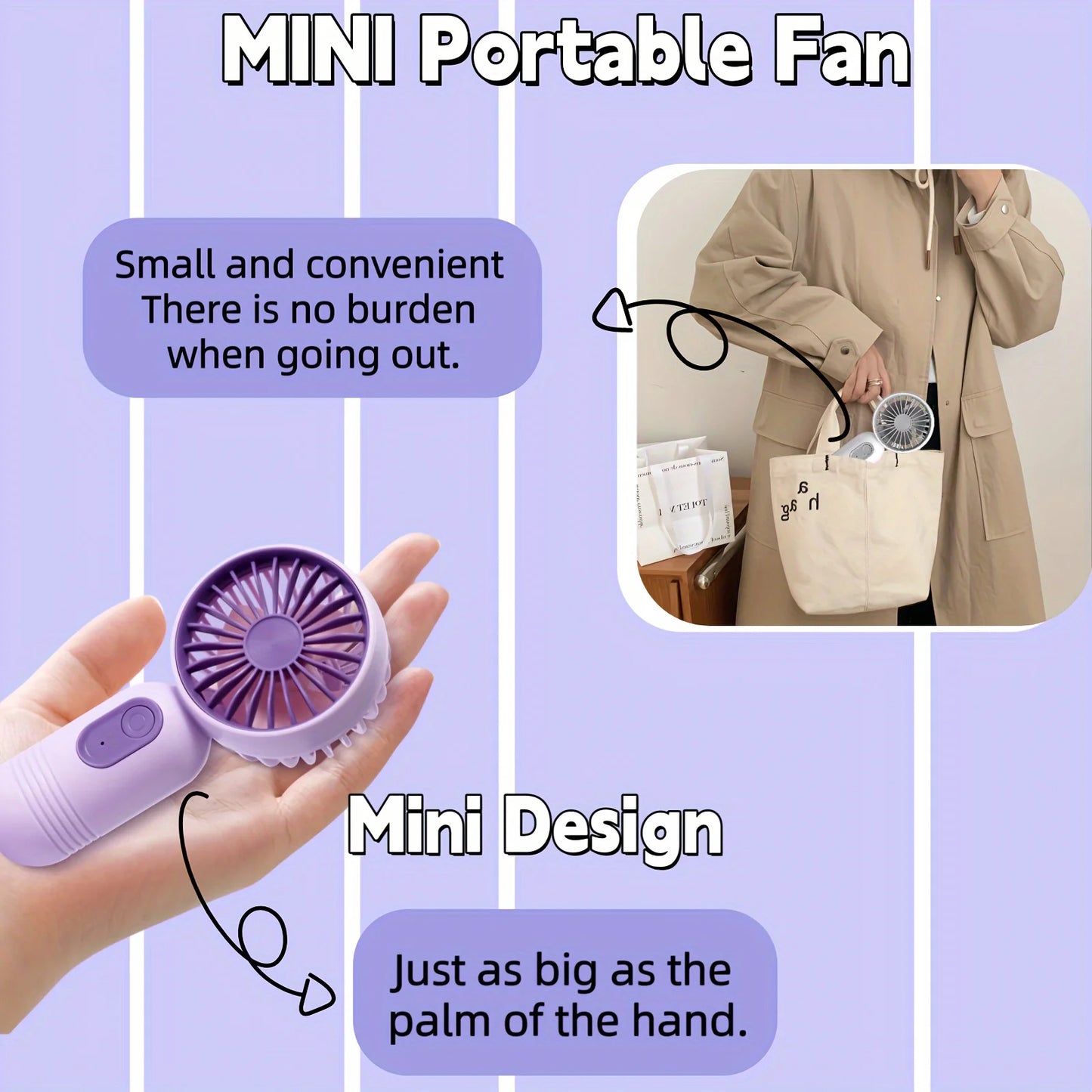 USB Mini Rechargeable Portable Fan