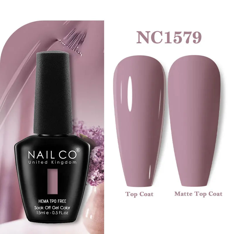 NAILCO 15ml HEMA-free TPO-free Topcoat Basecoat Artistic Design Gel Nail Polish Top Base Coat UV LED Soak Off Gel Nail Polish