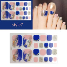 Toe nail stickers waterproof foot decoration close-up