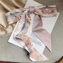Fashion Floral Headband Oil Painting Ribbon Headscarves Chinese Style Hair Ribbon Scarf