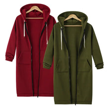 Long Sleeve Mid-Length Sweatshirt Fleece Jacket