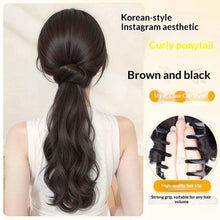Synthetic ponytail wig available in multiple shades for all hair types.