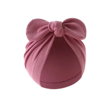 Children Rabbit Ear Turban Hat Baby Indian Knot Bows Hats Newborn Toddler Ball Tie Caps Kids Earmuffs Beanie Hair Accessories