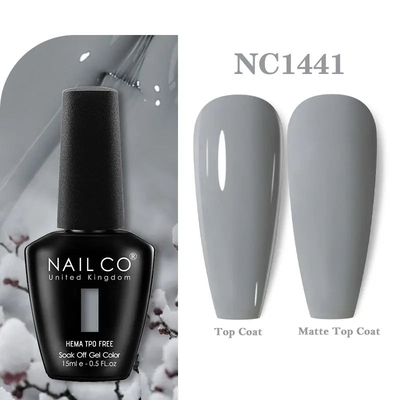 NAILCO 15ml HEMA-free TPO-free Topcoat Basecoat Artistic Design Gel Nail Polish Top Base Coat UV LED Soak Off Gel Nail Polish