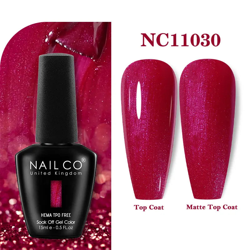 NAILCO 15ml HEMA-free TPO-free Topcoat Basecoat Artistic Design Gel Nail Polish Top Base Coat UV LED Soak Off Gel Nail Polish
