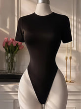 Backless bodysuit for women in a basic solid colour