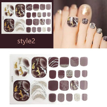 Toe nail stickers full cover waterproof decals – front view