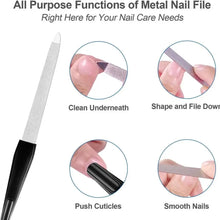 Metal nail file double sided professional manicure pedicure tool
