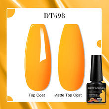 MEET ACROSS 8 Colors Mirror Gel Nail Polish Long-lasting Quick-drying Metallic Gold Silver Red Semi Permanent Varnish Nail Art