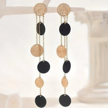Chain Circular Tassel Earrings