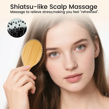 Hairbrush with Wooden' Handle.