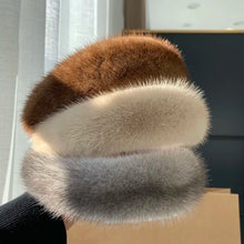 2026 Hot Sale Women Luxury winter 100% Real Mink Fur Headbands High Quality Real Fur Hair Band Lady Fashion Hair Hoop Furry Gift