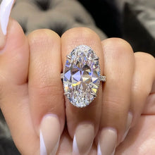 Oval Pigeon Egg Cube Zirconia Ring