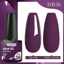 MTSSII Color Gel bottle with purple nail polish on a white background