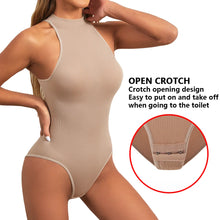 Women Round Neck Shaper Bodysuits Sleeveless Adjustable Buckle Tight Fitting Jumpsuit T-shaped Shapewear Corset Slimming Shapers