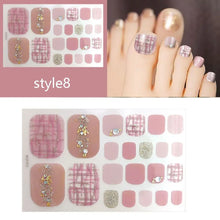 Toe nail stickers waterproof foot decoration close-up