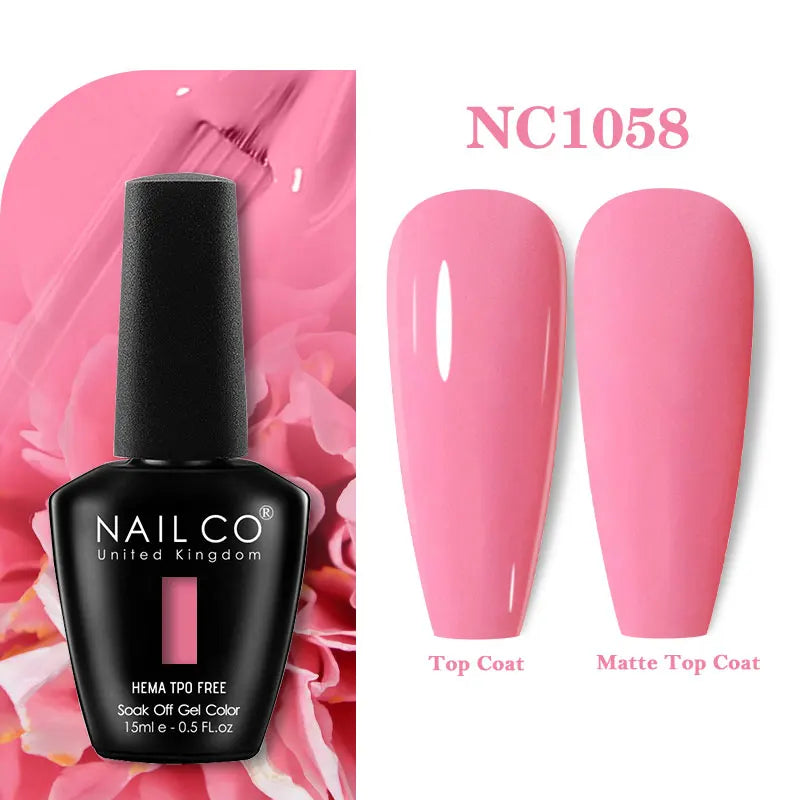 NAILCO 15ml HEMA-free TPO-free Topcoat Basecoat Artistic Design Gel Nail Polish Top Base Coat UV LED Soak Off Gel Nail Polish