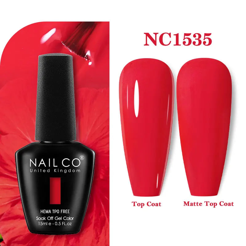 NAILCO 15ml HEMA-free TPO-free Topcoat Basecoat Artistic Design Gel Nail Polish Top Base Coat UV LED Soak Off Gel Nail Polish