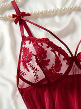 Wine Red Ladies nightgown, elegant and comfortable, bow design