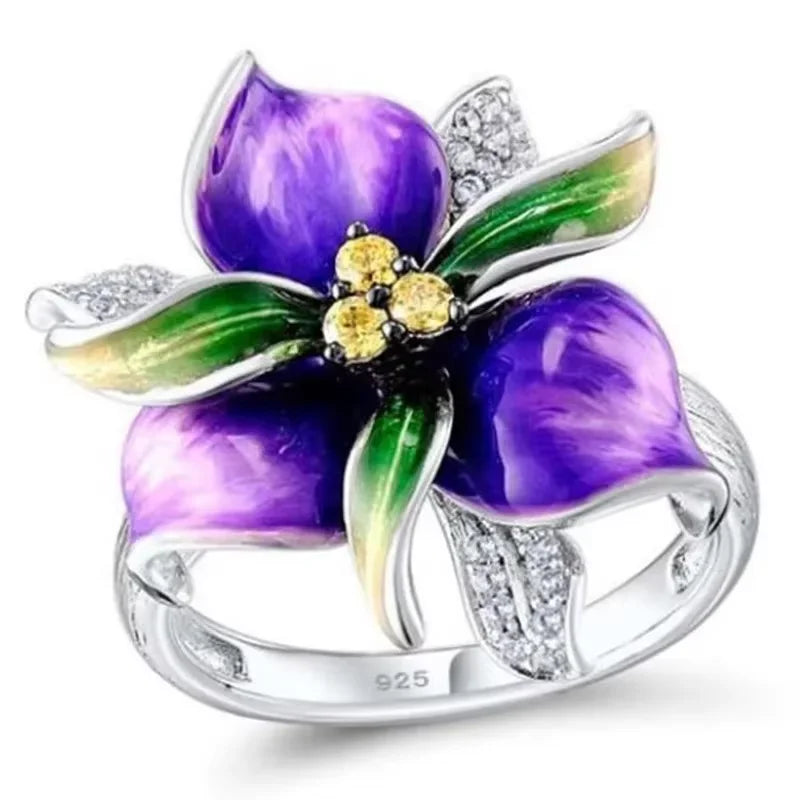 Milangirl Jewelry Gorgeous Blue Flower