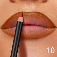 Waterproof matte lip liner packaging showing all 6 shades together.