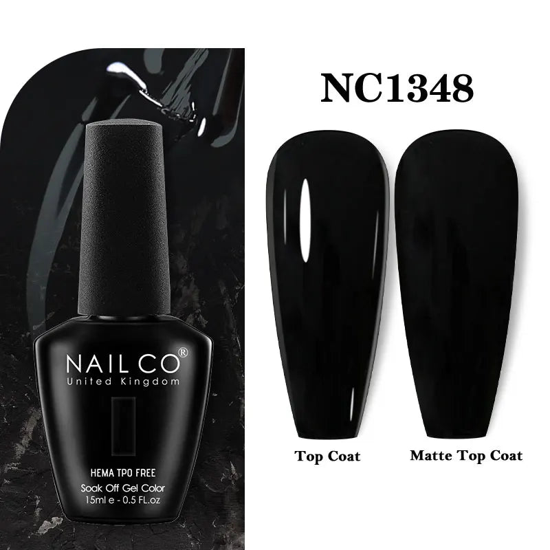 NAILCO 15ml HEMA-free TPO-free Topcoat Basecoat Artistic Design Gel Nail Polish Top Base Coat UV LED Soak Off Gel Nail Polish