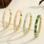 Enamel Flower Cuff Bracelet – Gold-Plated Floral Bangle for Women