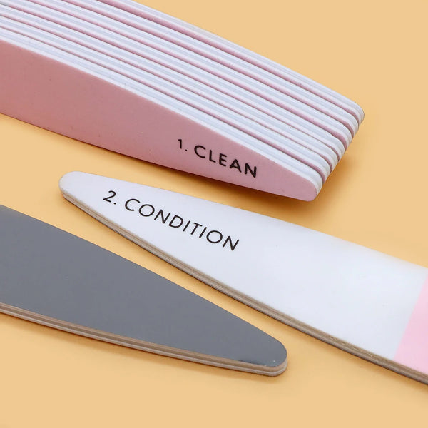 Nail buffer file shuttle design for comfortable easy handling.