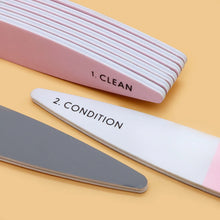 Nail buffer file shuttle design for comfortable easy handling.