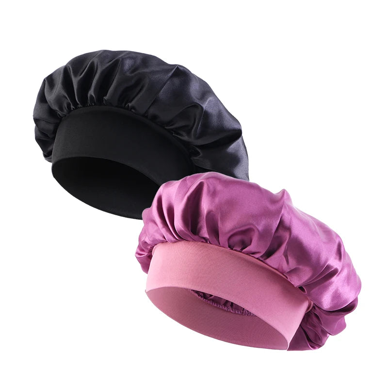 Satin Wide Brim Nightcap
