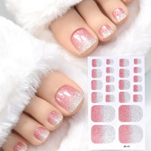 toe nail wraps – glitter self-adhesive full cover nail decals shiny finish