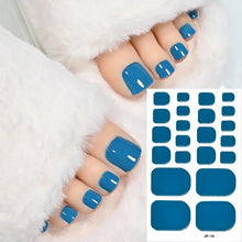 gel toe nail strips – 22 tips solid bake free pedicure stickers