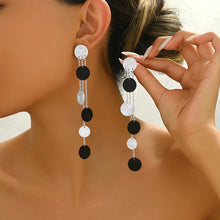 Chain Circular Tassel Earrings