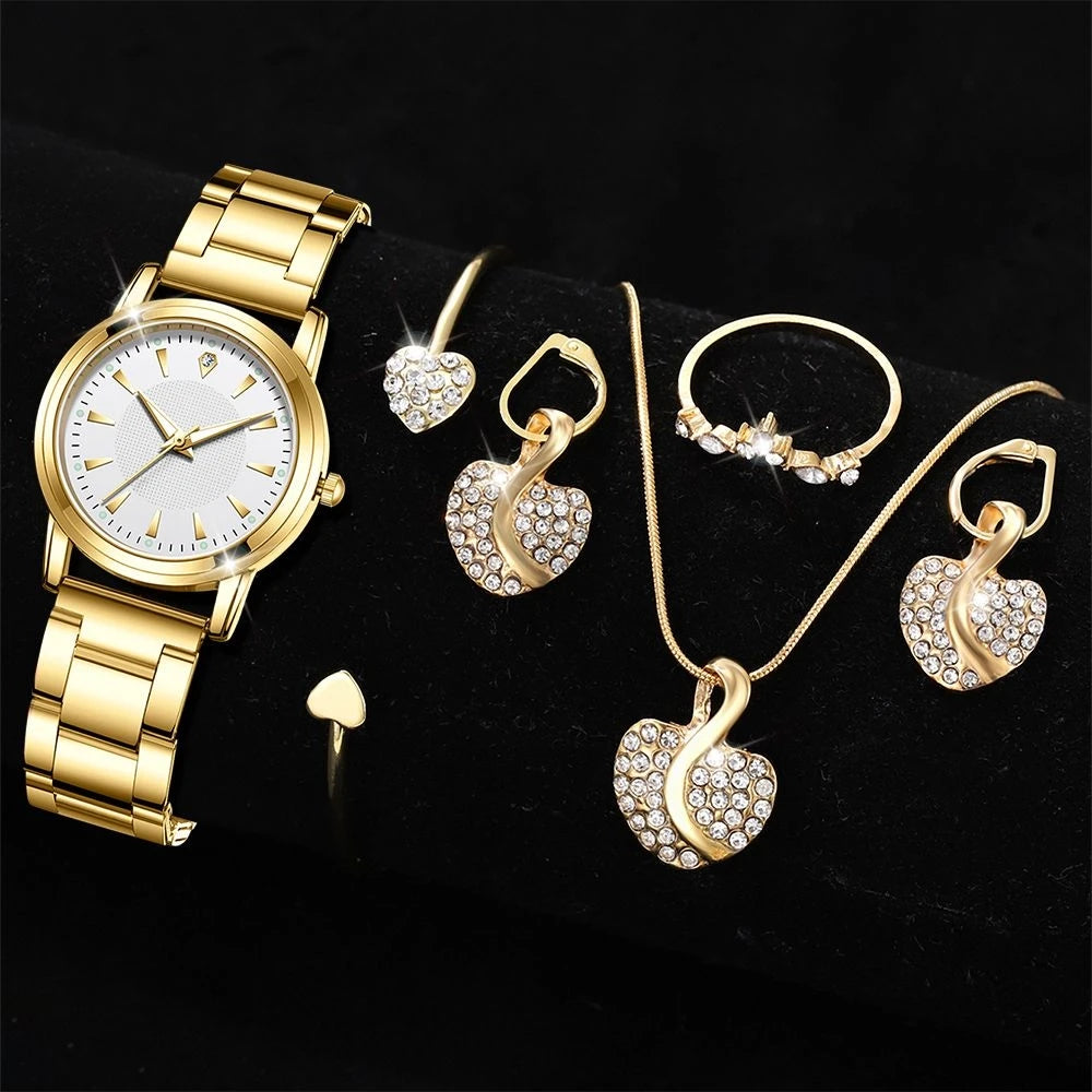 Women's Quartz Watch Jewelry Set