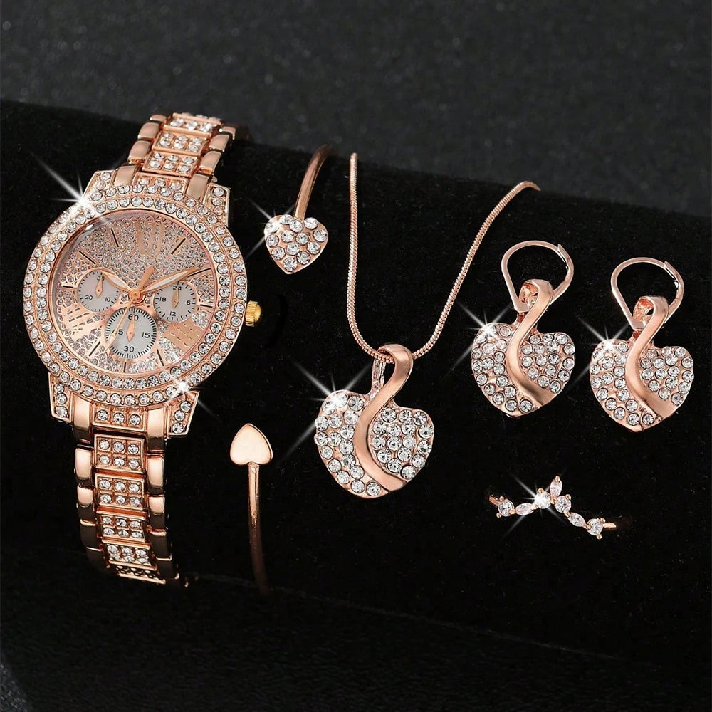 Women's Quartz Watch Jewelry Set