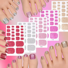 toe nail wraps – glitter self-adhesive full cover nail decals shiny finish