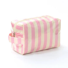 Striped Toiletry Bag Travel Cosmetic Storage