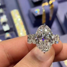 Oval Pigeon Egg Cube Zirconia Ring