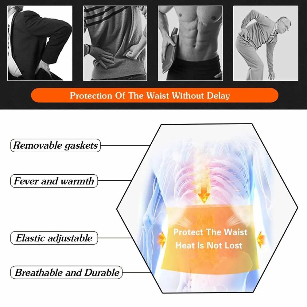 Self-Heating Lower Back Supports Magnetic Therapy