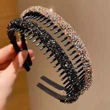 rhinestone headbands for kids – toothed non-slip sparkling hair set