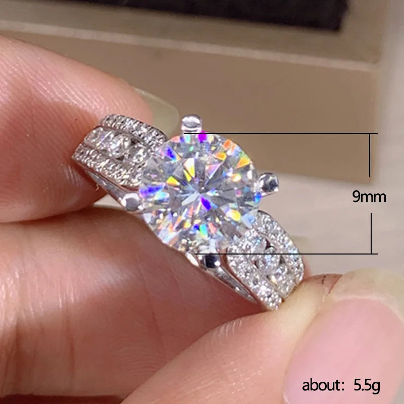 High-quality Silver Ring Engagement