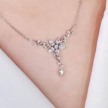 Teardrop Round Cubic Collarbone Charm Chain