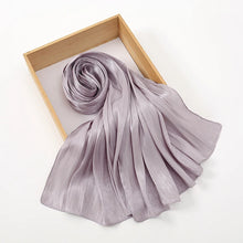 Newest Plain Shimmer Hijab Silk Wrinkle Scarf Muslim.