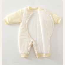 Baby winter snowsuit in Bear Blue with thickened cotton fabric