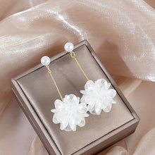 handmade petal earrings – forest fairy style front view