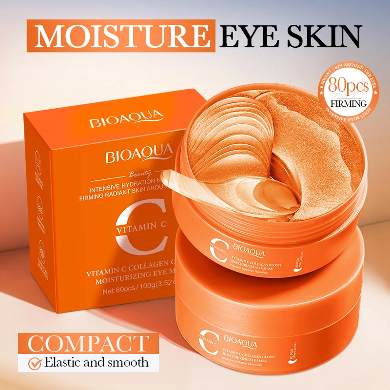 80pcs BIOAQUA Crystal Collagen Eye Mask Anti Dark Circles Anti-Wrinkles Moisturizing Anti-Aging Retinol Eye Patches Skin Care