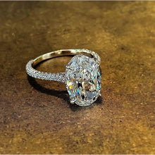 Oval Pigeon Egg Cube Zirconia Ring
